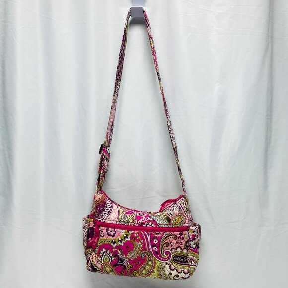 Vera Bradley Floral Quilted Crossbody Bag With Adjustable Strap Paisley Pattern - Picture 12 of 16